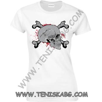 Image 1 of Fruit of the Loom Тениска - Head skull blood