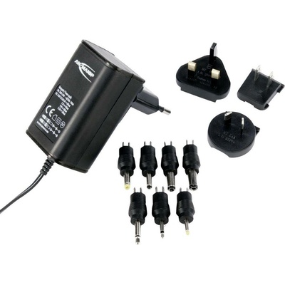 Ansmann 1209-0000 zásuvkový napájecí adaptér, nastavitelný, 3 V/DC, 4.5 V/DC, 5 V/DC, 6 V/DC, 7.5 V/DC, 9 V/DC, 12 V/DC, – Hledejceny.cz