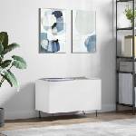 vidaXL Шкаф за грамофонни плочи бял 74, 5x38x48 см инженерно дърво (831724)