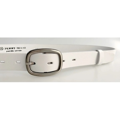 Penny Belts dámský kožený opasek 30-192-00 bílý