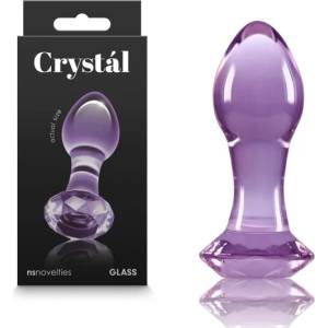  Стъклен разширител, кристално бижу, 8, 9см. - Crystal Gem Purple (NSTOYS0917)