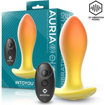 INTOYOU Auria Vibrating Anal Plug with Remote Orange