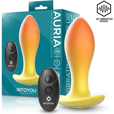INTOYOU Auria Vibrating Anal Plug with Remote Orange