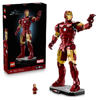 | Marvel Iron Man Mark 3 Collector's Edition - Avengers Building Set for Adults - Model Building with Minifigure, Stand and Nameplate - Creative Gift for Men, Women and All Fans - 76344