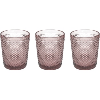 Tognana Комплект 3 стъклени чаши diamante, 300 мл, цикламени (n3585t65894a)