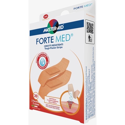 MASTER AID Forte Med Náplasti pevné vodeodolné 20 ks 2 veľkosti