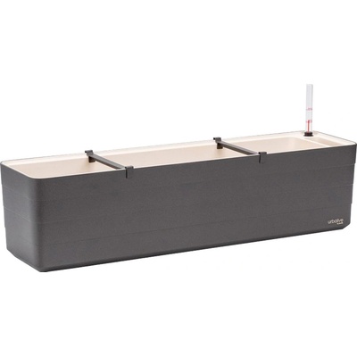 PLASTIA Berberis Samozavlažovací truhlík plast 80 x 20 x 20 cm antracit/slonová kost
