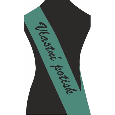 ON-DESIGN Šerpa VLASTNÍ POTISK Barva: emerald, Barva potisku: černá, Fonty písma: Brush Script MT