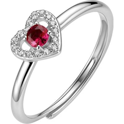 Brosway stříbrný prsten Srdce Fancy Passion Ruby FPR149