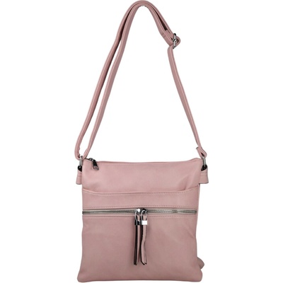 SANDRA dámska crossbody koženková kabelka Ružová