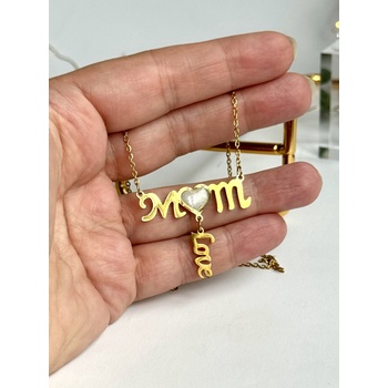 Meganflo MomLove - медальон златна стомана с кърма