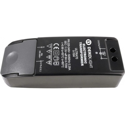 Dekolight KapegoLED napájení Ultra 70 konstantní napětí 0-6,0 A IP20 stmívatelné 12V AC 0-70,00 W 180515