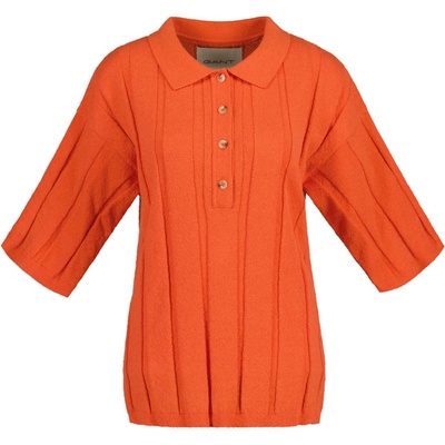 Gant sveter TERRY RIB POLO oranžová