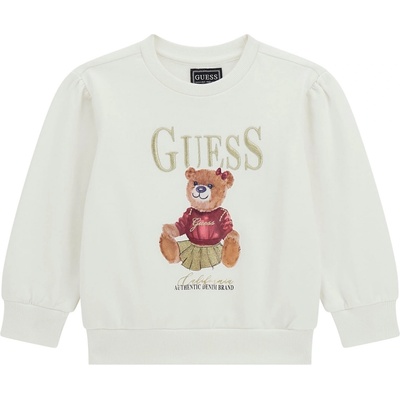 Guess Блуза с дълъг ръкав Guess - Златист надпис и мече, бяла, 18 м (20254-K5BQ00-KAX74-G012-18M)
