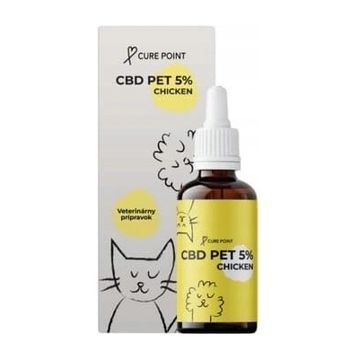 Cure Point CBD PET 5% olej pre psov a mačky s príchuťou kuraťa 10 ml
