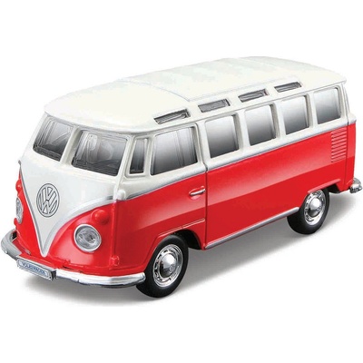 Maisto Volkswagen Van Samba bílo-červená 1:43
