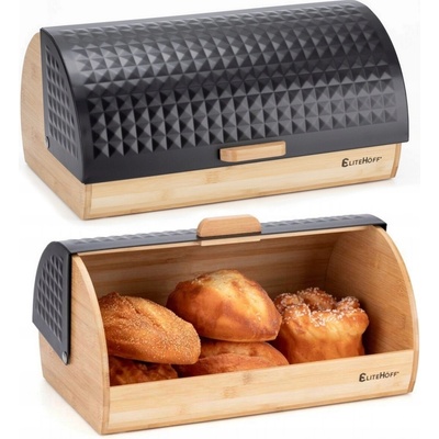 FUNKČNÍ CHLEBNÍK, NÁDOBA NA PEČIVO Z BAMBUSU, ČERNÁ ELITEHOFF 6065 – Zboží Dáma FUNKČNÍ CHLEBNÍK, NÁDOBA NA PEČIVO Z BAMBUSU, ČERNÁ ELITEHOFF 6065 – Zboží Dáma