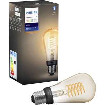 Philips Hue Filament BT LED žárovka E27 ST64 9W teplá bílá chytrá LED žárovka 600 lm 2200 K stmívatelná