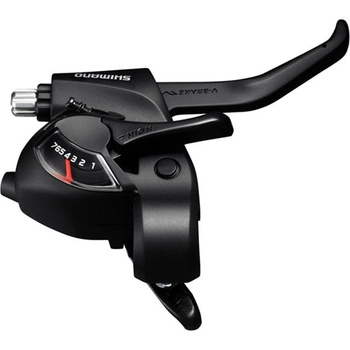 Image 1 of Shimano EF41 EZ Fire Plus 3 x 7 Speed STI Shifters - Black