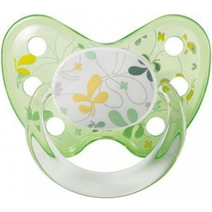 Baby-Nova Силиконова залъгалка с халка Dentistar Art - зелена, размер 1 (20007) - baby
