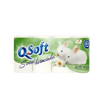 Q Soft Тоалетна хартия Q Soft (8 бр. /ролка) 3-слойна лайка
