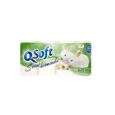 Q Soft Тоалетна хартия Q Soft (8 бр. /ролка) 3-слойна лайка
