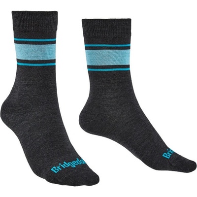 Bridgedale Merino Performance Boot Socks dámské ultralehké ponožky Tmavě Šedá / Modrá