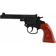 Teddies Revolver pistole na kapsle 8 ran plast 20cm na kartě 15x25x3cm
