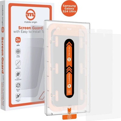 Mobile Origin Screen Guard Tempered Glass 2 Pack - 2 броя калени стъклени защитни покрития за дисплея на Samsung Galaxy S24 Ultra (прозрачен)