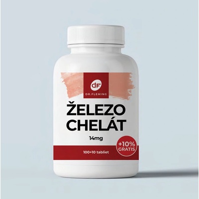 Dr.fleming Železo Chelát 14mg +10% gratis 110 kapsúl