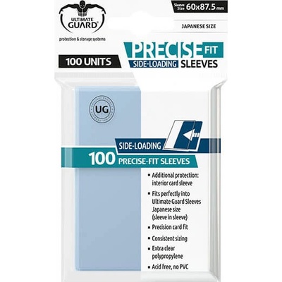 Ultimate Guard Ultimate Guard Precise-Fit SIDE-LOADING Sleeves Japanese Size Transparent Obaly 100 ks