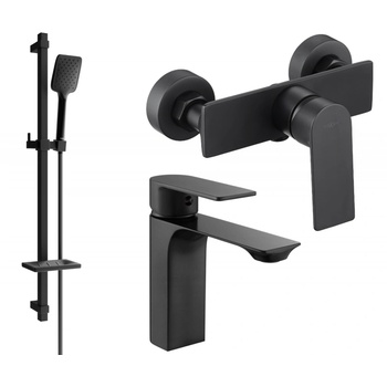 Mexen Alexa DQ62 комплект за душ, черен - 71204DQ62-70 (71204DQ62-70)