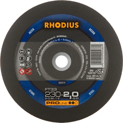 RHODIUS Ruční řezný kotouč FT33 230 x 2,0 x 22,23 PROline 200979