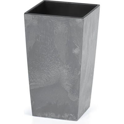 Goleto Plastový květináč 26,5 x 26,5 x 50 cm 26L | antracit