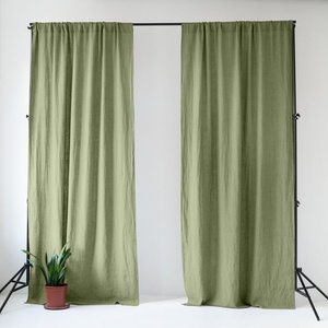 Linen Tales Светлозелено ленено перде 140x200 cm Sage - Linen Tales (LT-CURTNTU-140x200-SA)