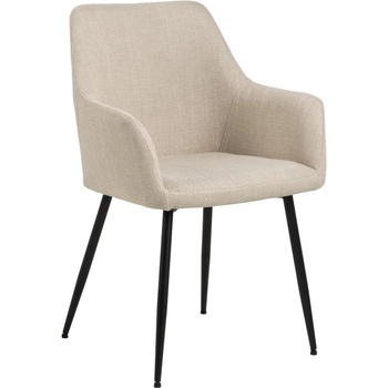 Actona Бежови тапицирани трапезни столове в комплект с подлакътници 2 бр. Lizzy - Actona (0000104825)