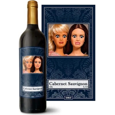 Sablio Šokovaná Barbie - Meme Barbie Cabernet Sauvignon Červené víno 12 % 0,75 l (holá fľaša)