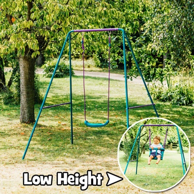 PLUM Set kovových houpaček 2v1 modrá