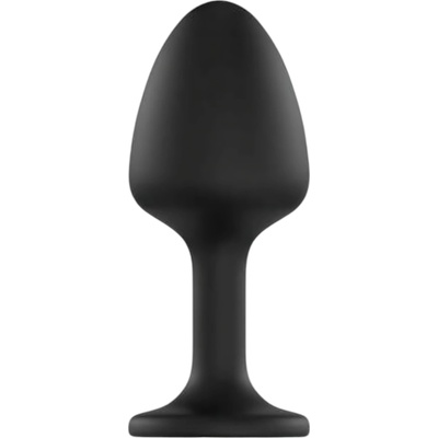 Dorcel Geisha Plug Diamond XL - черен анален плъг с бяло камъче