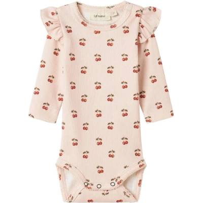 Тениска Name it Lavo Eve Slim Body Lil´Atelier long sleeve T-shirt - Beige (Silver Peony)