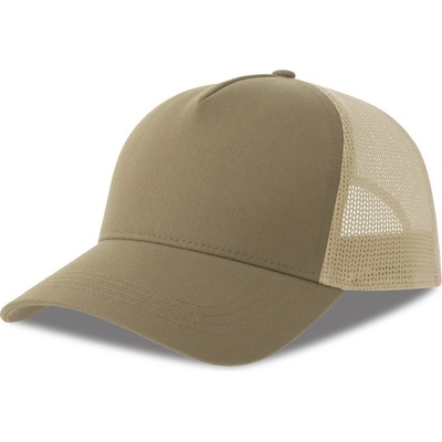 Atlantis Headwear Rapper Cotton-S 5 panelová Trucker COT330260z7599-khaki/stone Khaki/šedá stone