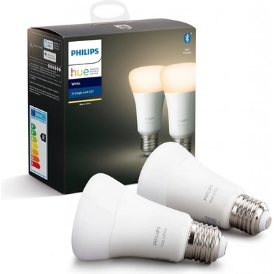 Philips LED žiarovka Hue White E27 9W set 2ks