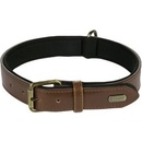 Flamingo Binti Kožený obojek s neoprenem