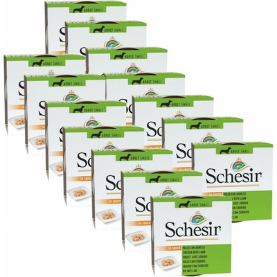 Schesir Dog Adult kuracie a jahňacie 14 x 85 g