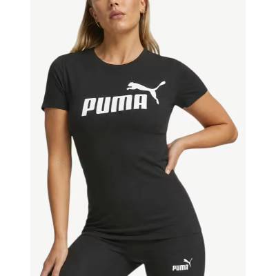 PUMA Ess Slim Logo Tee Black / White