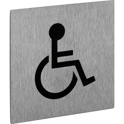 Walteco Symbol "WC-invalidé", 60x60mm, nerez, samolepka , 20878