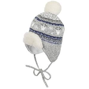 Sterntaler Зимна бебешка шапка с помпон Sterntaler - 47 cm, 9-12 месеца (4701730-542) - ozone