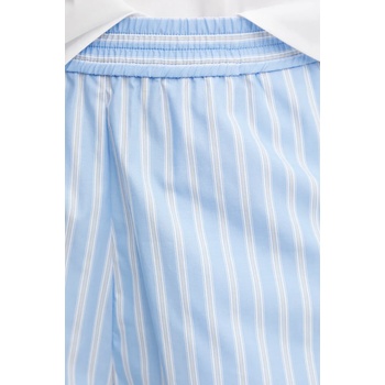 Ivy Oak Памучен къс панталон Ivy Oak PIPER ANN в синьо с десен с висока талия IO115206 (IO115206)