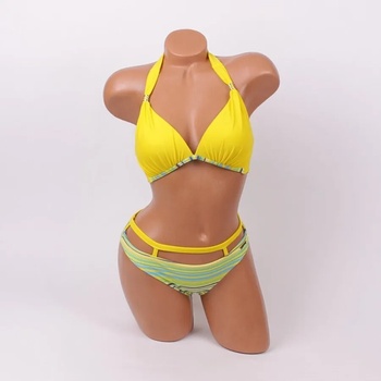 Image 1 of Свеж дамски бански в жълто и райе