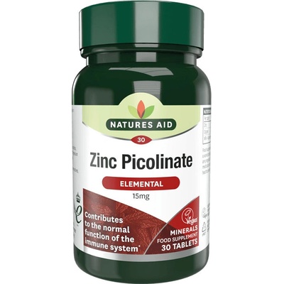 Natures Aid Zinc Picolinate 15 mg 30 tabliet